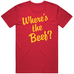 Wheres The Beef 80s Retro Restaurant Slogan Vintage RED Unisex T Shirt