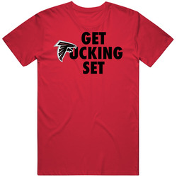 Get Set Atlanta Football Fan Vintage RED Unisex T Shirt