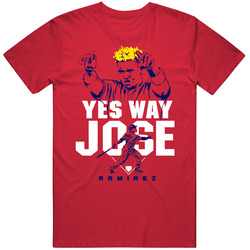 Yes Way Jose Ramirez Breakout Season Cleveland Baseball Mike Napoli Vintage RED Unisex T Shirt