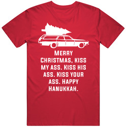 Kiss My Ass National Lampoon's Christmas Vacation Holiday Movie Quote Vintage RED Unisex T Shirt Kiss My Ass National Lampoon's Christmas Vacation Holiday Movie Quote Vintage RED Unisex T Shirt