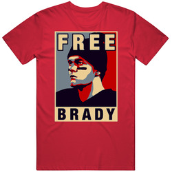Free Brady Patriots Football Twitter Vintage RED Unisex T Shirt