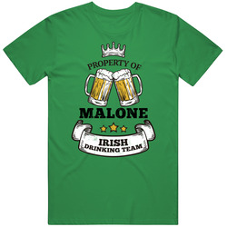 Malone Property Of Last Name Irish Drinking Team St Patrick's Day Vintage Merch Irish Green Unisex T Shirt Malone Property Of Last Name Irish Drinking Team St Patrick's Day Vintage Merch Irish Green Unisex T Shirt