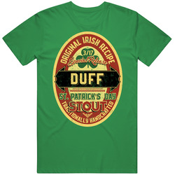 Duff Original Irish Stout Beer Label St Patricks Day Last Name Vintage Merch Irish Green Unisex T Shirt Duff Original Irish Stout Beer Label St Patricks Day Last Name Vintage Merch Irish Green Unisex T Shirt