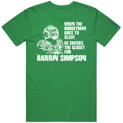 Barrin Simpson Saskatchewan Football Vintage Merch Irish Green Unisex T Shirt