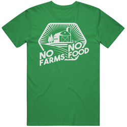 No Farms No Food Farmer Awareness Activist Vintage Merch Irish Green Unisex T Shirt