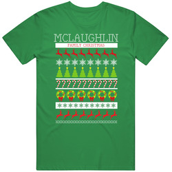 Mclaughlin Family Christmas Ugly Sweater Last Name Gift Vintage Merch Irish Green Unisex T Shirt Mclaughlin Family Christmas Ugly Sweater Last Name Gift Vintage Merch Irish Green Unisex T Shirt