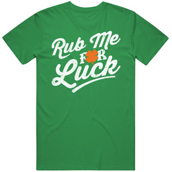 Rub Me For Luck Funny St. Patrick's Day Irish Worn Look Vintage Merch Irish Green Unisex T Shirt
