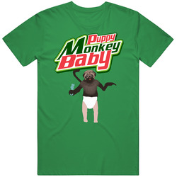 Puppy Monkey Baby Funny Mountain Dew Kickstart Superbowl Commercial Vintage Merch Irish Green Unisex T Shirt