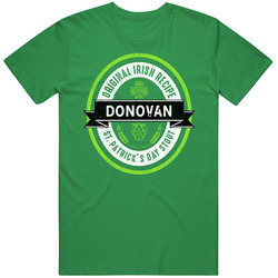 Donovan Beer Stout Label Drink Irish Name St Patricks Day unisex vintage irish green T Shirt Donovan Beer Stout Label Drink Irish Name St Patricks Day unisex vintage irish green T Shirt