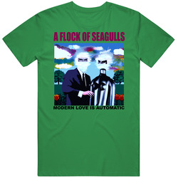 A Flock Of Seagulls Modern Love 80s unisex vintage irish green T Shirt