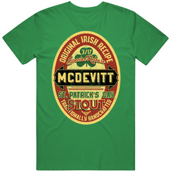 Mcdevitt Original Irish Stout Beer Label St Patricks Day Last Name unisex vintage irish green T Shirt Mcdevitt Original Irish Stout Beer Label St Patricks Day Last Name unisex vintage irish green T Shirt