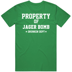Property Of Jager Bomb Drunken Dept Funny Party unisex vintage irish green T Shirt Property Of Jager Bomb Drunken Dept Funny Party unisex vintage irish green T Shirt