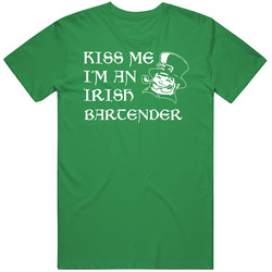 Kiss Me I M An Irish Bartender St Patricks Day unisex vintage irish green T Shirt Kiss Me I M An Irish Bartender St Patricks Day unisex vintage irish green T Shirt
