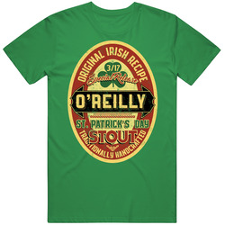 O'reilly Original Irish Stout Beer Label St Patricks Day Last Name unisex vintage irish green T Shirt O'reilly Original Irish Stout Beer Label St Patricks Day Last Name unisex vintage irish green T Shirt