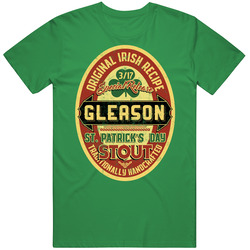 Gleason Original Irish Stout Beer Label St Patricks Day Last Name unisex vintage irish green T Shirt Gleason Original Irish Stout Beer Label St Patricks Day Last Name unisex vintage irish green T Shirt