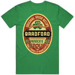 Bradford Original Irish Stout Beer Label St Patricks Day Last Name unisex vintage irish green T Shirt Bradford Original Irish Stout Beer Label St Patricks Day Last Name unisex vintage irish green T Shirt
