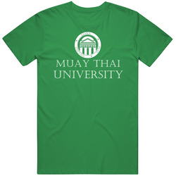 Muay Thai University Athletic Academic Logo unisex vintage irish green T Shirt Muay Thai University Athletic Academic Logo unisex vintage irish green T Shirt