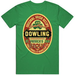 Dowling Original Irish Stout Beer Label St Patricks Day Last Name unisex vintage irish green T Shirt Dowling Original Irish Stout Beer Label St Patricks Day Last Name unisex vintage irish green T Shirt