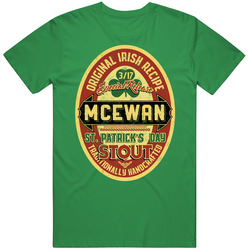 Mcewan Original Irish Stout Beer Label St Patricks Day Last Name unisex vintage irish green T Shirt Mcewan Original Irish Stout Beer Label St Patricks Day Last Name unisex vintage irish green T Shirt