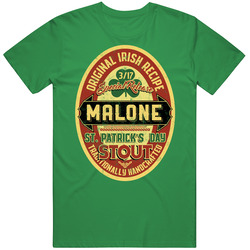 Malone Original Irish Stout Beer Label St Patricks Day Last Name unisex vintage irish green T Shirt Malone Original Irish Stout Beer Label St Patricks Day Last Name unisex vintage irish green T Shirt