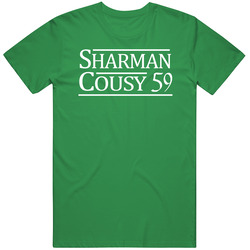 Bill Sharman Bob Cousy 1959 Boston Basketball Fan unisex vintage irish green T Shirt