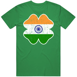 Irish Indian Flag St Patrick's Day Drinking Worn Look unisex vintage irish green T Shirt