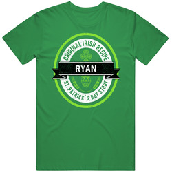 Ryan Beer Stout Label Drink Irish Name St Patricks Day unisex vintage irish green T Shirt Ryan Beer Stout Label Drink Irish Name St Patricks Day unisex vintage irish green T Shirt