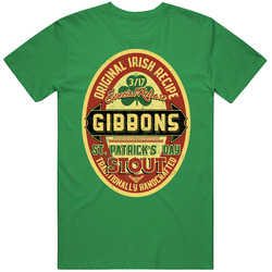 Gibbons Original Irish Stout Beer Label St Patricks Day Last Name unisex vintage irish green T Shirt