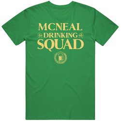 Mcneal Irish Drinking Squad Beer Custom Name St Patricks Day unisex vintage irish green T Shirt