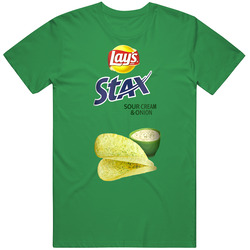 Lay's Stax Sour Cream And Onion Potato Chips Can Costume unisex vintage irish green T Shirt