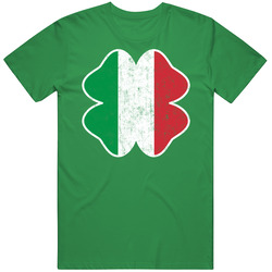Irish Italian Flag St Patrick's Day Drinking Worn Look unisex vintage irish green T Shirt