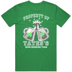Yates Propery Of Yates's Irish Drinking Team St Patricks Day unisex vintage irish green T Shirt