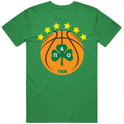 Panathinaikos Bc Greek Athens Basketball Club Team Fan unisex vintage irish green T Shirt