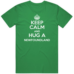 Keep Calm And Hug Newfoundland Rescue Dog unisex vintage irish green T Shirt
