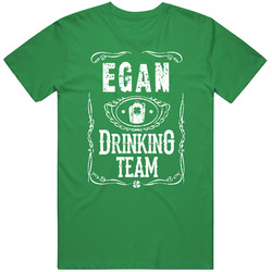 Egan Irish Drinking Team Whiskey Beer Custom Name St Patricks Day unisex vintage irish green T Shirt
