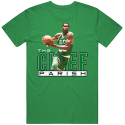 The Chief Robert Parish Boston Basketball Vintage Retro Style unisex vintage irish green T Shirt
