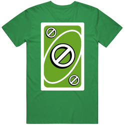 Skip Green Uno Card Game Fan Halloween Fancy Dress unisex vintage irish green T Shirt