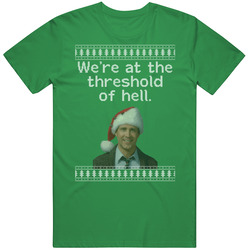 Threshold Of Hell National Lampoons Christmas Vacation Quote Clark Knit unisex vintage irish green T Shirt