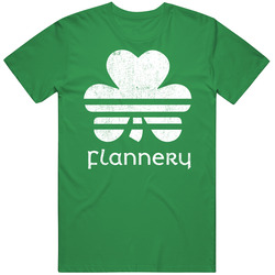 Flannery Clover Luck Charm Irish Name St Patricks Day unisex vintage irish green T Shirt