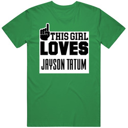 Jayson Tatum #0 Boston Basketball This Girl Loves Team Fan Sports unisex vintage irish green T Shirt