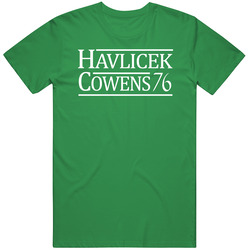 John Havlicek Dave Cowens 1976 Boston Basketball Fan unisex vintage irish green T Shirt