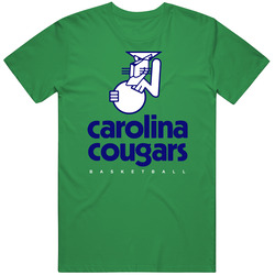 Carolina Cougars Retro Basketball Team Logo Fan unisex vintage irish green T Shirt