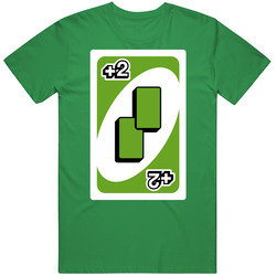 Draw Two 2 Green Uno Card Game Fan Halloween Fancy Dress unisex vintage irish green T Shirt