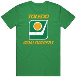 Toledo Goaldiggers Retro Hockey Logo unisex vintage irish green T Shirt