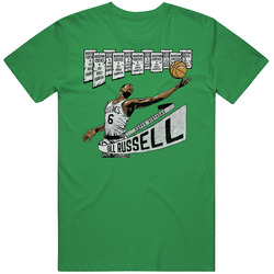 Bill Russell Boston Basketball Retro unisex vintage irish green T Shirt