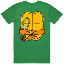 Michaelangelo Ninja Turtles Chest Shell Halloween Costume unisex vintage irish green T Shirt