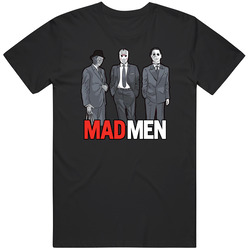 Mad Men Parody Freddy Vs Jason Michael Myers Horror Film Graphic Black Tee Unisex Film Merch T Shirt