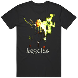 The Lord Of The Rings Legolas Fantasy Graphic Black Tee Unisex Film Merch T Shirt