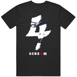 Scream 4 Thriller Horror Movie 2011 Graphic Black Tee Unisex Film Merch T Shirt