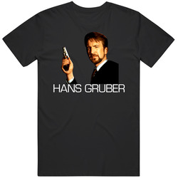 Hans Gruber Die Hard Graphic Black Tee Unisex Film Merch T Shirt